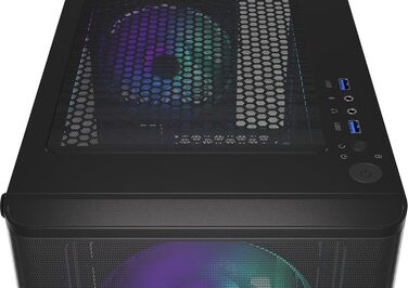 Корпус для ПК Endorfy Ventum 200 ARGB ATX з 4 вентиляторами 120 мм ARGB, скло, Mesh-фасад, широка сумісність охолодження