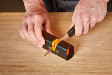 Точилка для ножів Fiskars Edge 17 см, дерев'яна (береза), чорна - 1003099
