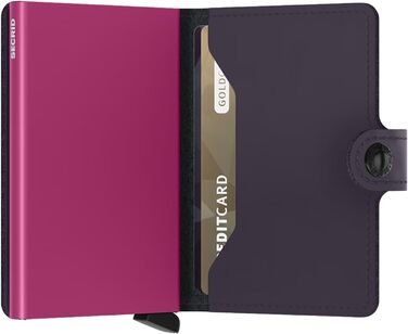 Гаманець Secrid Miniwallet Matte Dark Purple-fuchsia (10.2 x 6.5 x 2.1 см) - Оригінальний жіночий та чоловічий