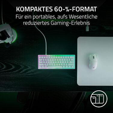 Клавіатура Razer Huntsman V3 Pro Mini - 60% з Red Switch (QWERTZ DE, USB-C, PBT)