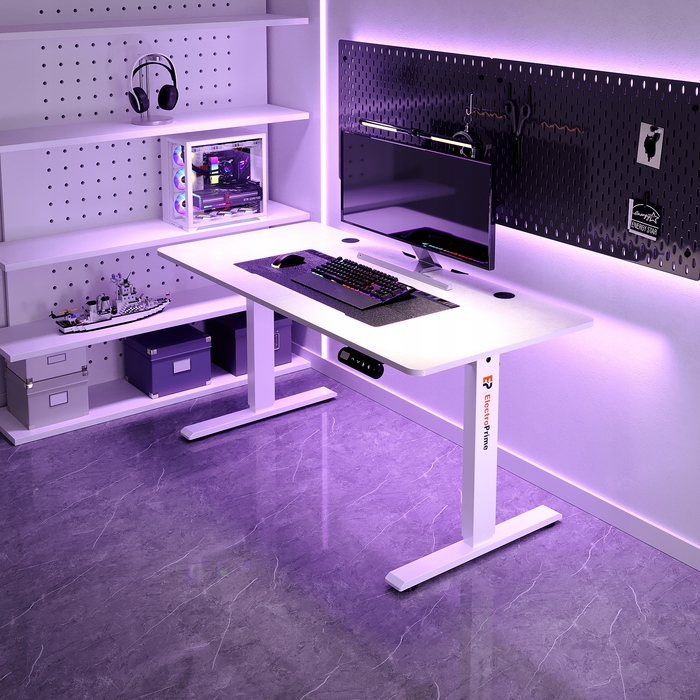Ігровий стіл Electroprime Flow з підйомною стільницею, білий (120x60 см)