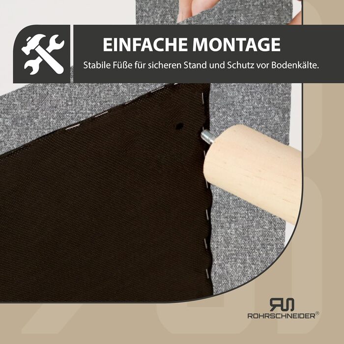 Диванчик для собак Rohrschneider Chicago | Миється, для собак маленьких та середніх порід | Макс. вага 50 кг | Зручний, сірий, розмір 103x57x50 см | З аксесуаром для збору відходів