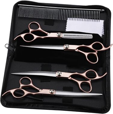 Ножиці для собак Geib - розріджуючі, ліва рука, набір 22 шт. Професійний набір для грумінгу