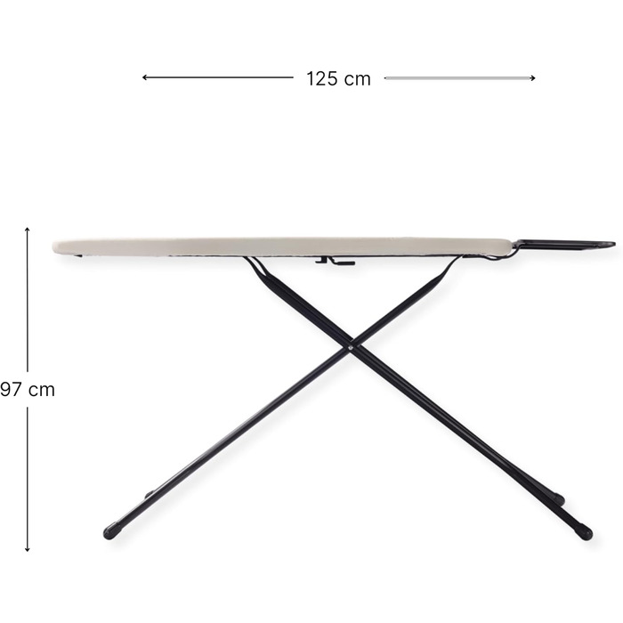 Прасувальна дошка SensaHome – розкладний стіл для прасування з підставкою для праски – 120×38 см, квітковий принт (Taupe, 125x45x97 см)