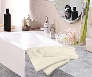 Набір преміум рушників для рук Utopia Towels, 100% бавовна, ультрам'які та гігроскопічні, 600 г/м², слонова кістка, 40.6 x 71.1 см, 6 шт.