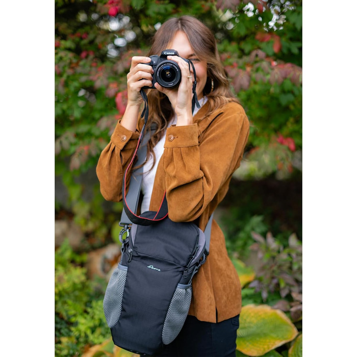 Водонепроникна сумка для камери S-ZONE для фотографів, сумісна з Nikon, Canon, Sony (чорна)