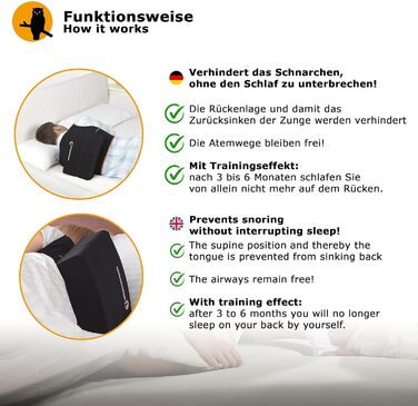Night Watcher Sleep Vest & Side Sleeper Pillow LINA - Anti-Snoring Set for Healthy Sleep (L/XL)