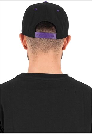 Кепка бейсболка Flexfit Unisex Classic Snapback двоколірна, універсальний розмір, чорний/пурпуровий
