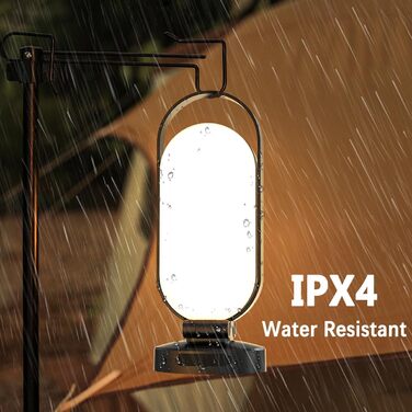 Bravzurg LED Camping Lamp Rechargeable, 5000mAh Battery Solar Camping Light Outdoor, Foldable Waterproof Hanging Camping Lantern Accessories Gear, Battery Lamps for Tent, Blackout, Emergency