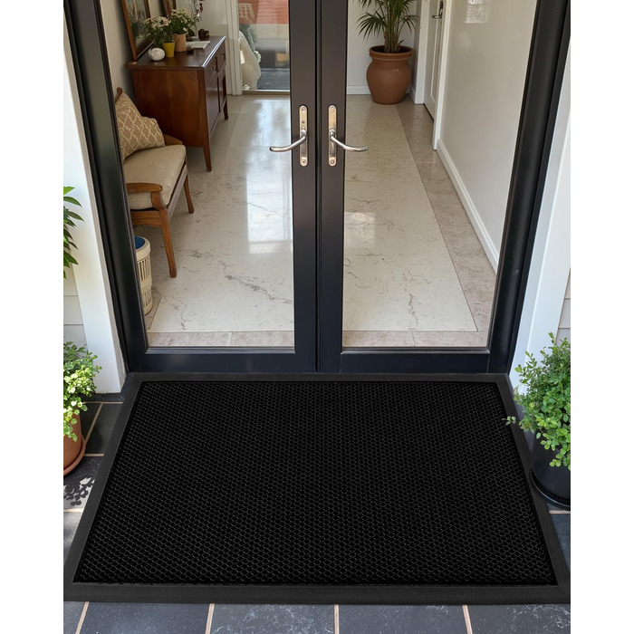 Килимок для дому та вулиці COLOR&GEOMETRY 43x76 см, сірий, антиковзаючі, легко миються