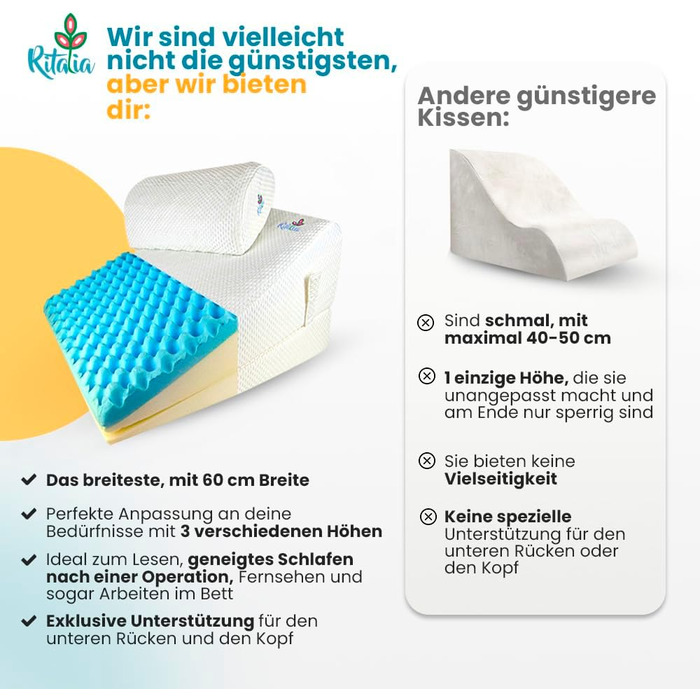 Подушка-валик Ritalia® з роликом для шиї, розмір 60x60x30 см. Підтримка спини, колін, ніг, для дивану та крісла. X-Large