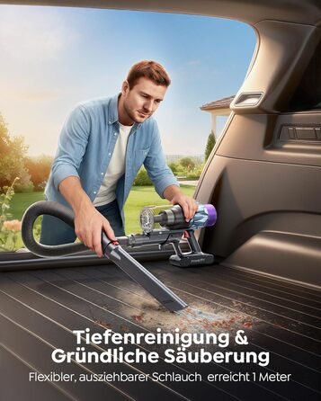 Бездротовий акумуляторний пилосос 600W з ароматерапією та станцією зарядки, 1.5L контейнер, для дому, авто, видалення шерсті тварин, твердих поверхонь, килимів