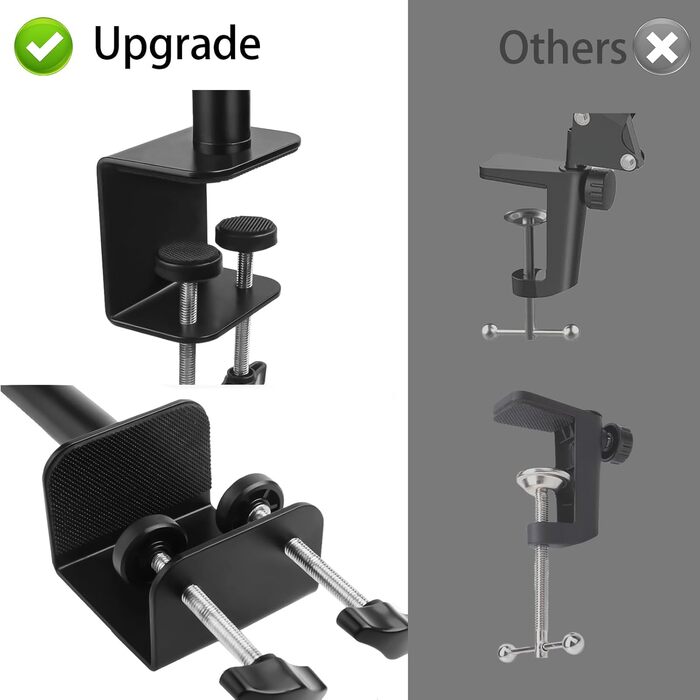 Підставка для мікрофона з кріпленням на стіл - сумісна з Blue Yeti, HyperX QuadCast, Elgato Wave, Q2U, Fifine та ін.