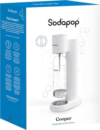 Водопровідна система Sodapop Cooper: стильна та компактна модель (44.9 см, білий, з PET-пляшкою)