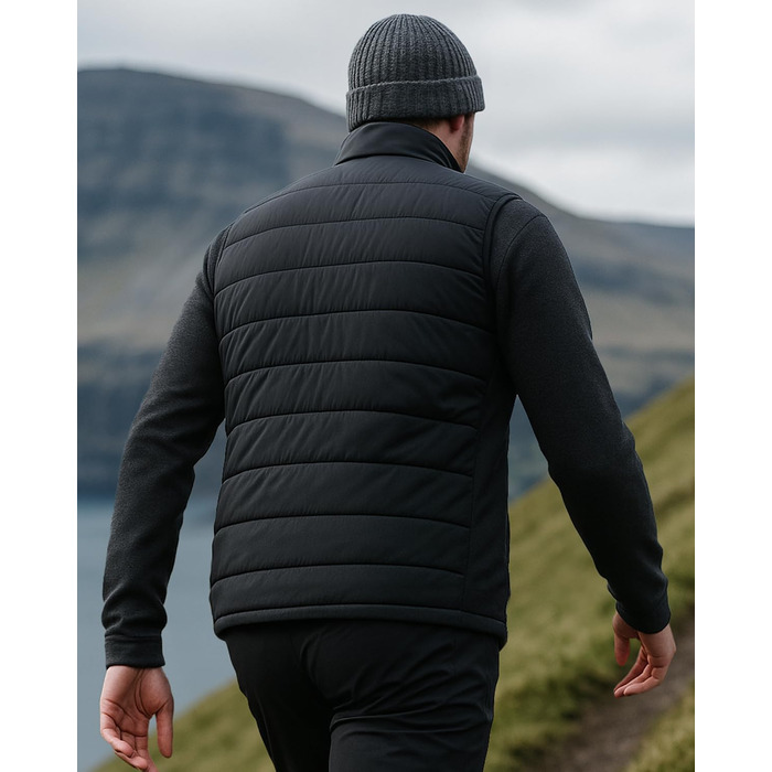 LABCOOL Тепла жилетка з підігрівом - чоловіча та жіноча жилетка з USB-підігрівом та акумулятором 10000mAh - 6-зонний підігрів з 3 рівнями температури - можна прати в пральній машині, чорний L