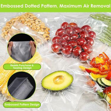 Vacuum Bags, Glovios 9 Rolls Vacuum Sealer Bags, 28/20 x 300cm Vacuum Bags for Food, Vacuum Sealer Film Bags, Vacuum Bags for Vacuum Sealer, Foil Sealing Machine, Cookable and Sous Vide