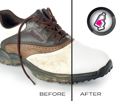 Pink Miracle Shoe Cleaner, Textile Cleaning Solution including Shoe Brush, suitable for Leather, White Fabrics, Nubuck Leather, Golf Shoes, Basketball Shoes, Boots, Sandals, Household and Car Seats, 227 g