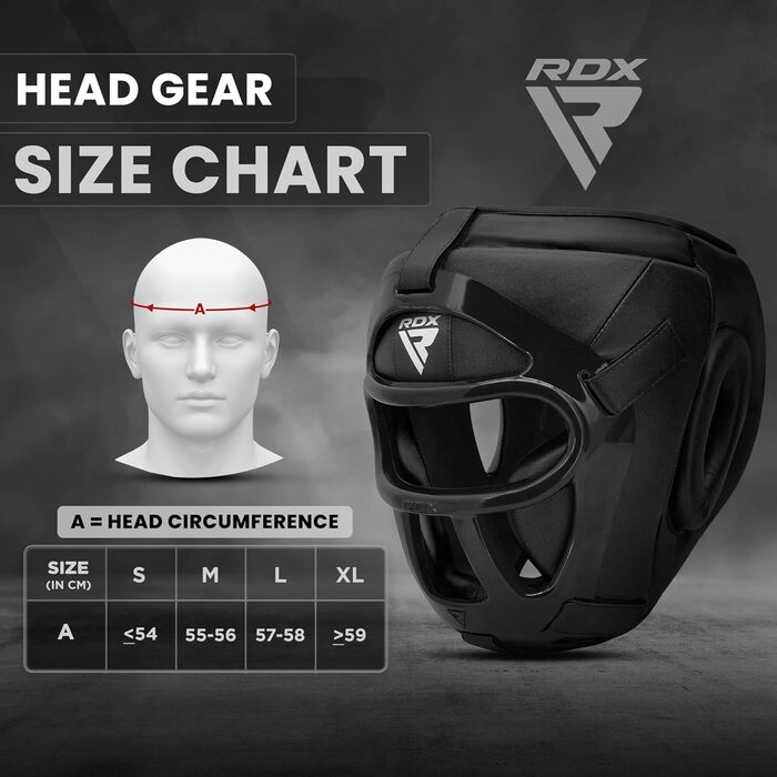 MMA Headgear - Leather Boxing Headguard for Muay Thai, Kickboxing, Taekwondo Sparring - Men's & Women's Head Protector - Black