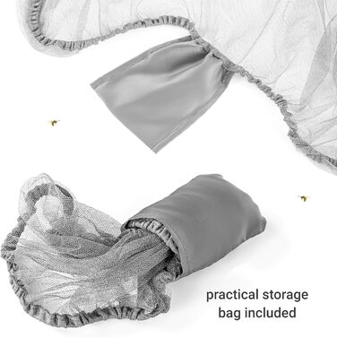 Inlesioo Mosquito Net for Strollers – Jogging Strollers Insect Net – Universal Fit – Premium Quality – Tear-resistant & Washable – Gray