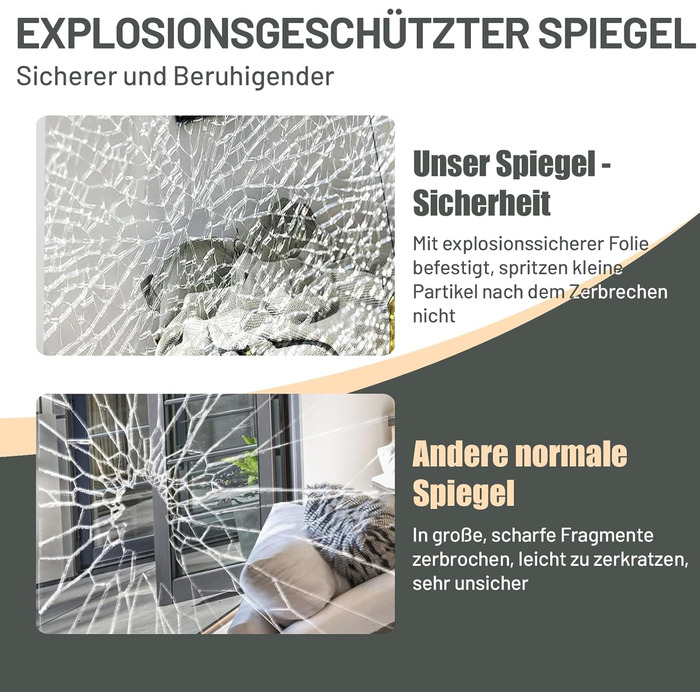 Stehender Ganzkörperspiegel mit Metallrahmen