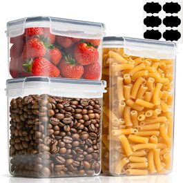 Набір контейнерів для зберігання продуктів ComSaf 2.5L (3 шт.) - герметичні, для борошна, рису, мюслі