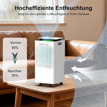 Зволожувач повітря 12L/24H для ванної кімнати та кімнати, 18-24м², білий (FDD12)