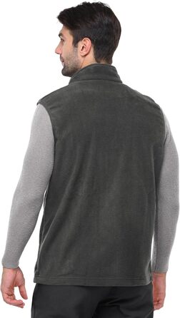 Флісова жилетка чоловіча Outdoor Ventures з довгими рукавами, тепла, вітронепроникна, з підкладкою, зимова жилетка, робоча жилетка для чоловіків з кишенями на блискавці (XL, Dim Gray)