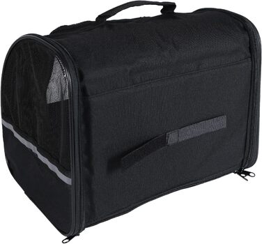 Чорна переносна сумка для собак H4L 38x28x30 см - переноска, транспортна коробка, сумка для собак