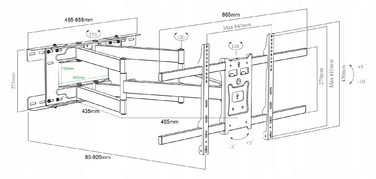 Кронштейн для телевізора Vetouson MS-409
