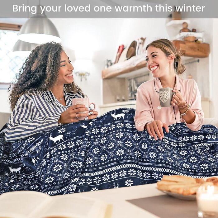 Електрична ковдра LeaderPro з автовимкненням, 160x180 см, фланель, 6 режимів нагріву, пральна, з захистом від перегріву, таймер 1-9 годин, для ліжка, дивану, офісу