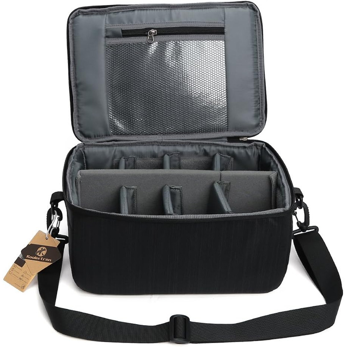 Сумка для камери Koolertron, чорна, для DSLR, водонепроникна, з регульованим ременем, з м'якою підкладкою, ударостійка