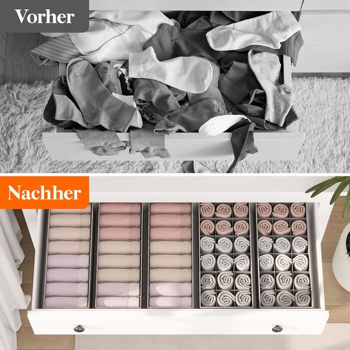 Lifewit 10-Piece Hemnes Organizer Set for Dresser, Changing Table, Closet Organizer, Drawers, Organization System for Changing Supplies, Baby Clothes, Socks, Bras, Underwear
