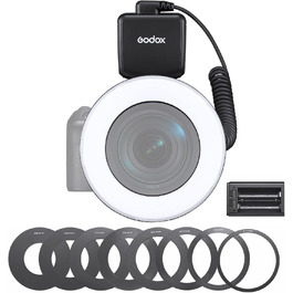 GODOX RING72 LED кільцева лампа для відео та фотозйомки з регулюванням яскравості, 72 LED, 5600K, адаптери 49-77mm