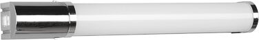 Trio Leuchten LED Bathroom Wall Light Piera 284074206, Chrome-colored plastic, includes 8 Watt LED, switch, socket, chrome