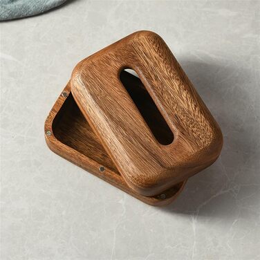 DIANXI Tissue Box Halter Walnut Bread Tissue Box, Solid Wood Living Room Desktop Paper Box, Solid Wood Napkin Box, Restaurant Tissue Box Tissue Dispenser Box