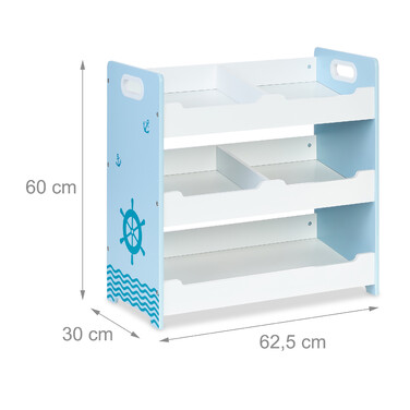 Relaxdays Kids' Shelving Unit with 5 Compartments