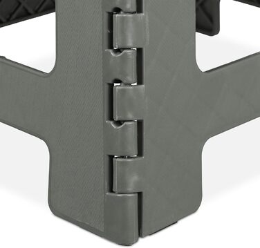 Складний табурет Relaxdays: кемпінговий, дитячий, до 150 кг, пластик, сірий/білий