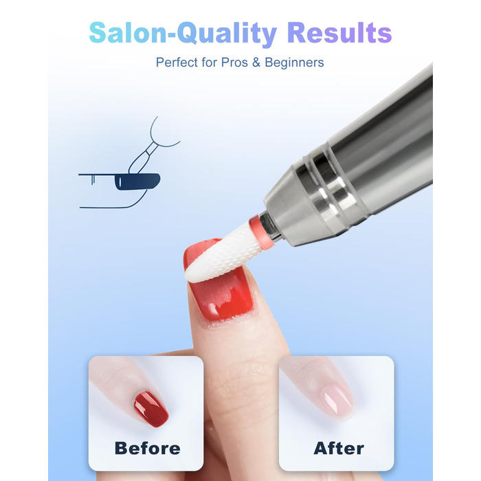 Професійний фрезер для нігтів ENGERWALL M95G: 40000 об/хв, акумулятор 24 год, бездротовий, з LCD, для гелю та акрилу