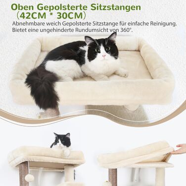 Драбина-кіготь Globlazer Kaktus (178 см) для котів: велика, з гамаком, будиночком та сходами з сизалю. Підходить для 2-4 великих котів. Колір: зелений (F70 Pro)