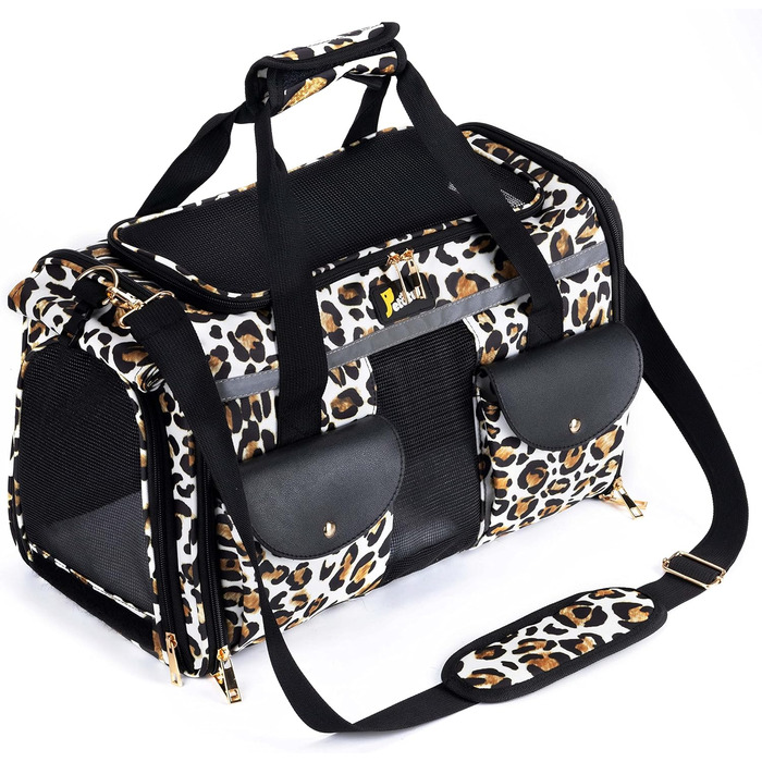 Транспортна переноска для собак та котів, складана, Leopard