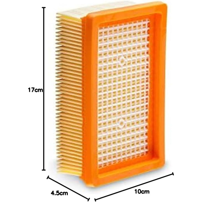 Фільтр для пилососа Kärcher (WD3, WD2, WD1, MV3, MV2, A, K, KNT, NT, SE, VC) – замінник 6.414-552.0 – 3 круглі фільтри + 3 кришки-гвинти для алергіків проти дрібного пилу та запахів (1x WD4)