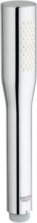 GROHE Vitalio Get - Handbrause 1 Spray Pattern (perfect spray pattern, suitable for flow heaters, double-walled hand shower, Anti-limescale system), silver, 27458000 (Vitalio Get Bundle with wall connector, round)