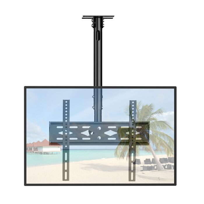 Кронштейн для телевізора на стелю 26-68 дюймів, поворотний, нахильний, до 45 кг, VESA 400x400, регульована висота