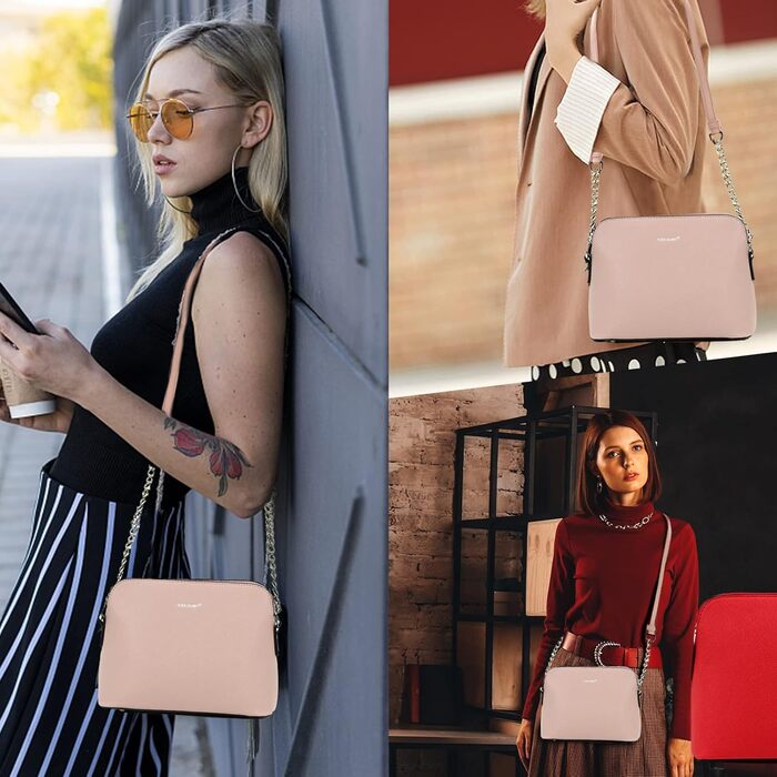 Сумка жіноча TANTOMI через плече крос-боді ланцюжкова Altrosa (Рожева) - елегантна вечірня сумочка