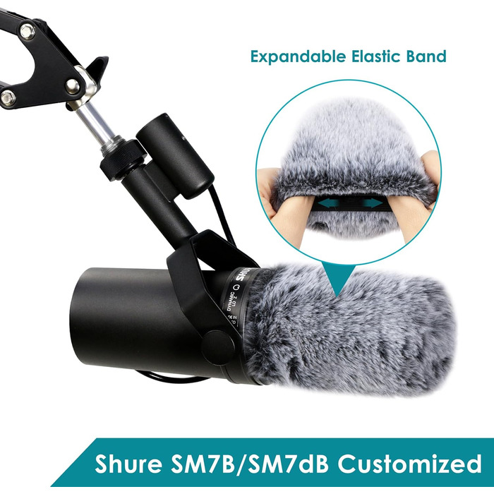 Шарнірний мікрофонний тримач YOUSHARES для Shure SM7B з поп-фільтром та кабелеутримувачами, для студійної звукозапису