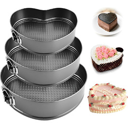 Набір форм для випічки торти та випічки, квадратні, чорні, металеві, знімний дно, антипригарне покриття, 20/22/24 см