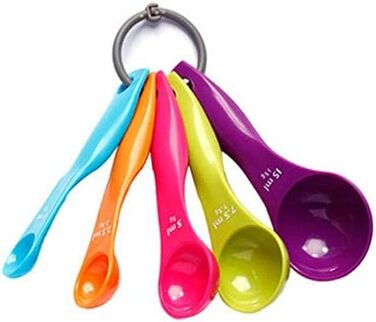Kitchen Measuring Spoons, Teaspoons, Coffee, Sugar Scoop, Cake Baking, Flour Measuring Cup, Kitchen Utensils (Color: 5pcs Colorful)