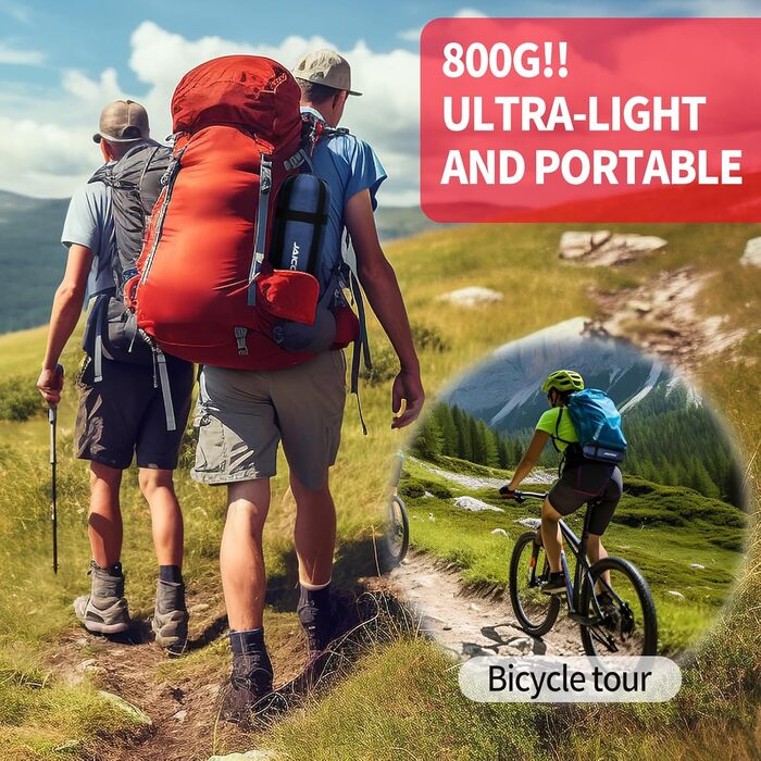 Легкий літній спальний мішок для кемпінгу та відпочинку на природі - для дорослих, зеленого кольору