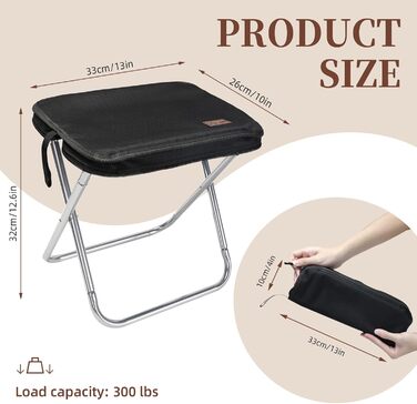 Складний туристичний стільчик для кемпінгу з алюмінію, міні-стілець для відпочинку на природі, риболовлі, пляжу та саду