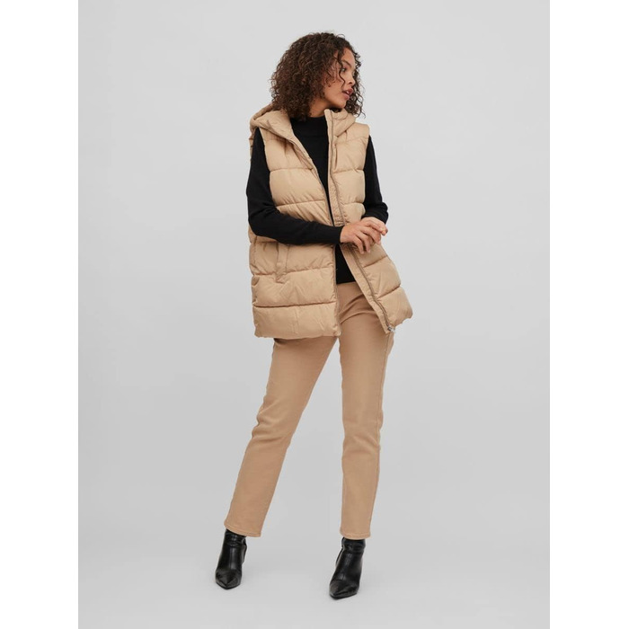 Жилет утеплений Vila Vitate S/L для жінок, розмір 34, колір Sesame